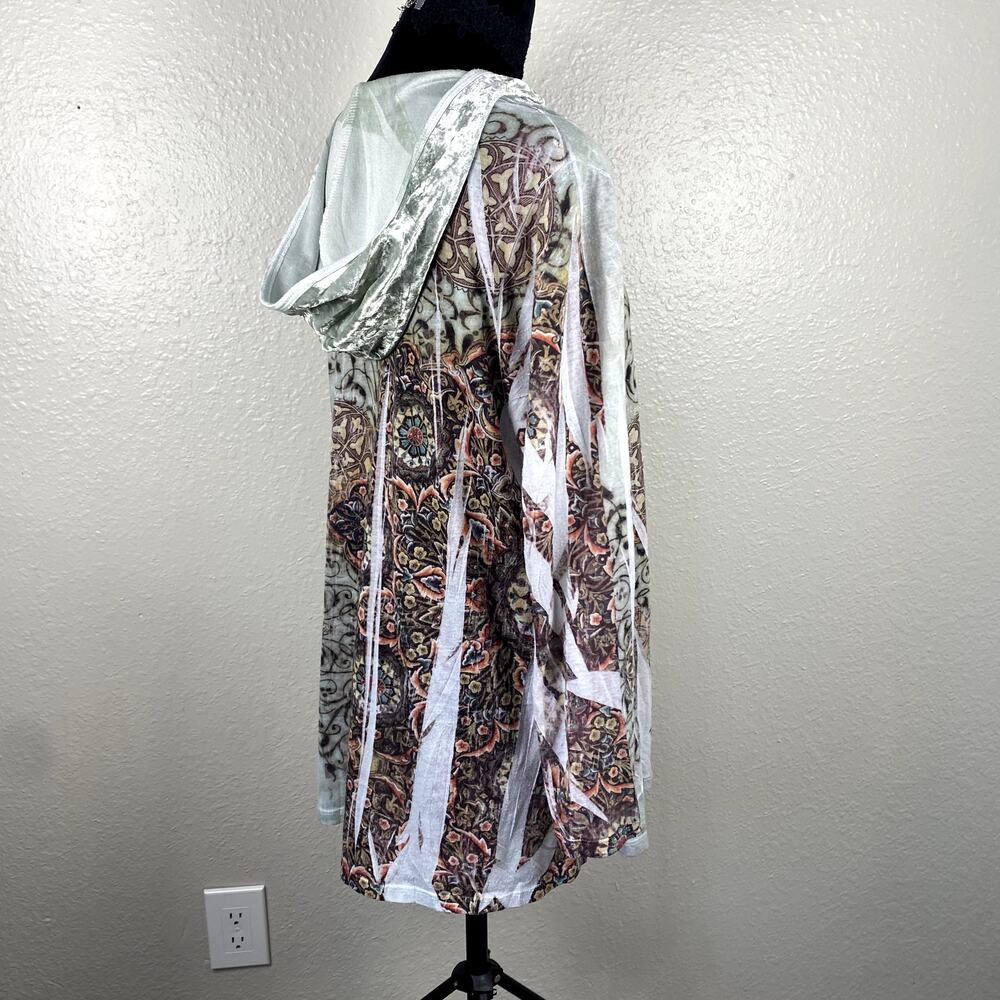 Casual Freedom Celtic Whimsigoth Boho Forest Fairy Velvet Hood AOP Dyed Hoodie - Picture 14 of 16